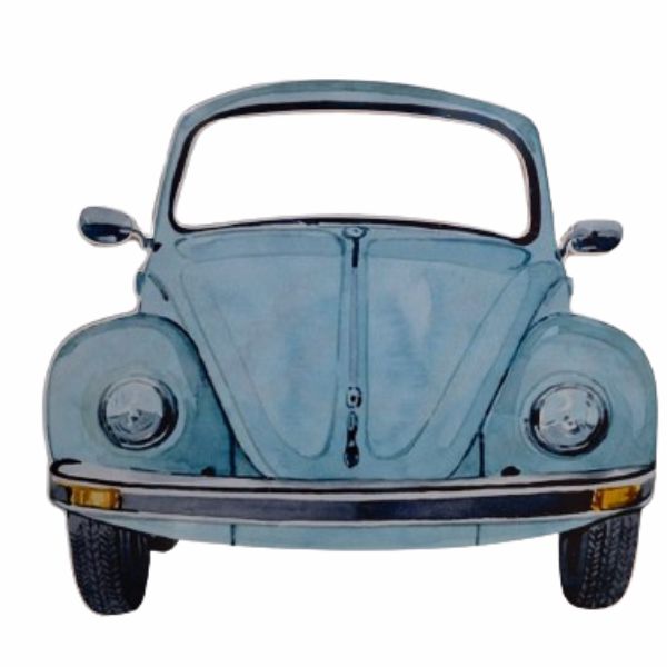 Fusca Azul Claro - Totem em MDF 